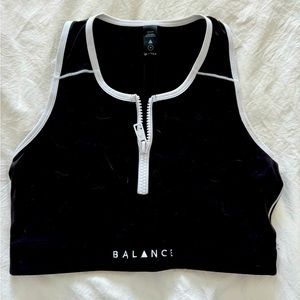 Black long line Balance Athletics sports bra/crop top